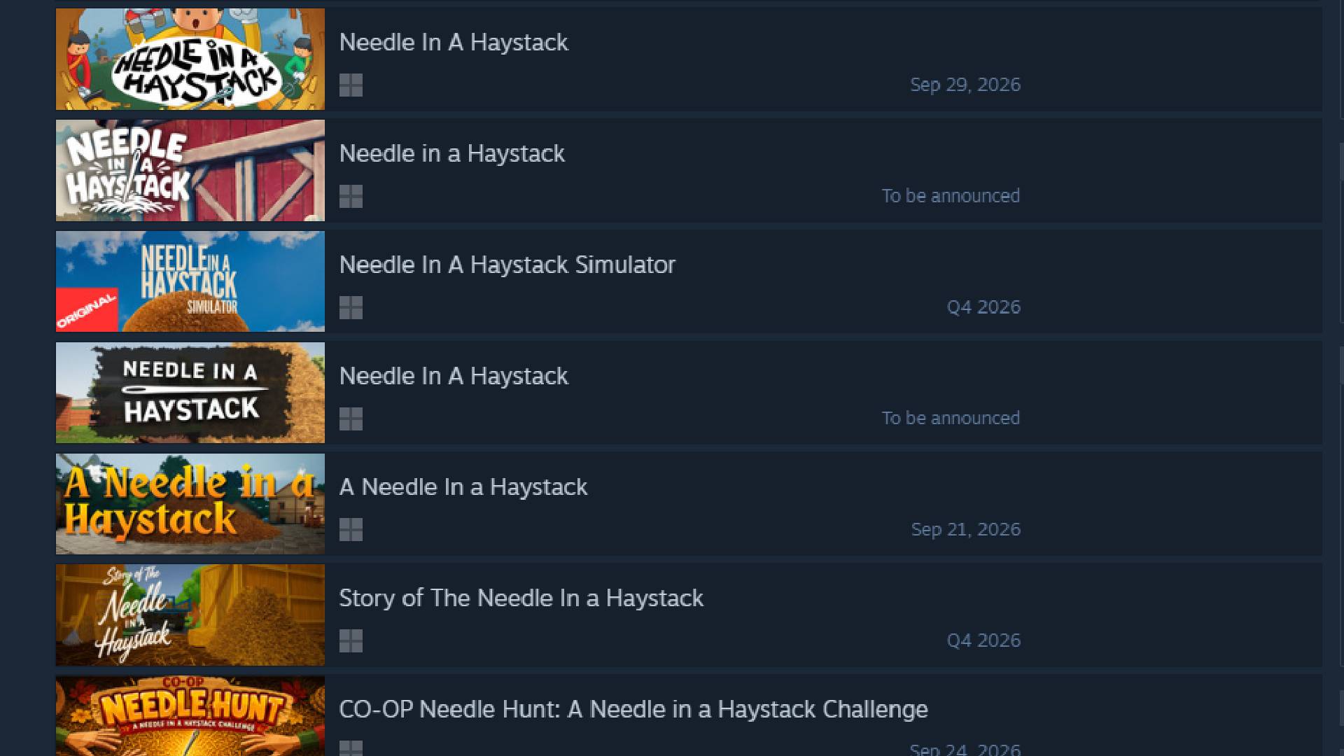Steam Flooded With Clones After Needle in a Haystack Simulator Goes Viral